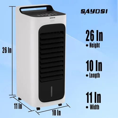 Vista 2 de Ventilador eléctrico de torre de enfriamiento 2 en 1 y calentador utilizado en verano e invierno para dormitorio, oficina en casa, habitación grande