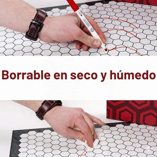 Vista 4 de Tablero de juego con papel hexers: alternativa vinilo esterilla, dungeons and dragons d & d dnd pathfinder rpg compatible, 27 pulgadas x 23
