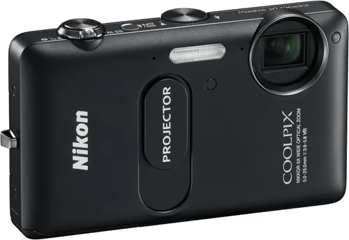 Vista 3 de NIKON - Coolpix S1200pj Cámara digital negra con zoom de 14.1 megapíxeles con proyector incorporado