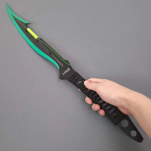 Vista 6 de Machete de fantasía de 27 pulgadas. Cuchillo de hoja fija. Hoja de acero inoxidable 440. Para colección, regalo, camping, deportes al aire libre