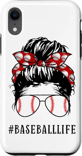 Vista 25 de Mom Messy Hair Bun Aviators Glasses Baseball Mother Life Case for iPhone 17