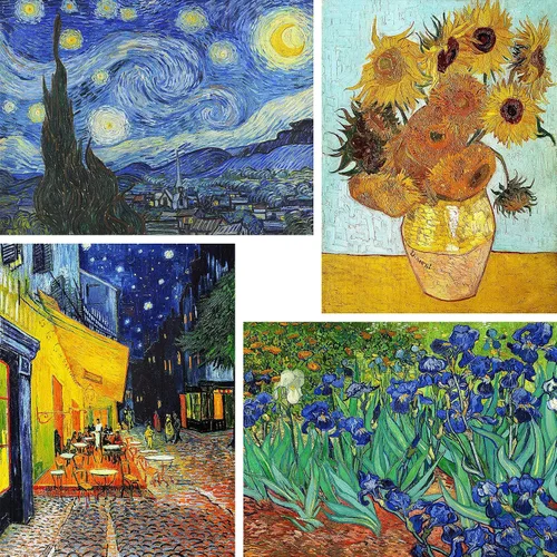 Vista 10 de VeGuude Kits de Pintura de Diamantes para Adultos, Paquete de 6 Kits de Arte de Diamantes Noche Estrellada de Van Gogh, Manualidades DIY de Taladro