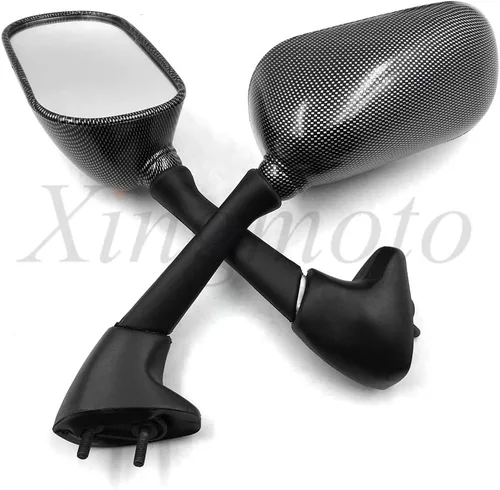 Vista 2 de NBX- Espejos laterales de fibra de carbono OEM para motocicleta compatible con YZF-R1/2000-2001 FZS600 Fazer/2001-2003 R1/2001-2002 R6 / YZF-R6