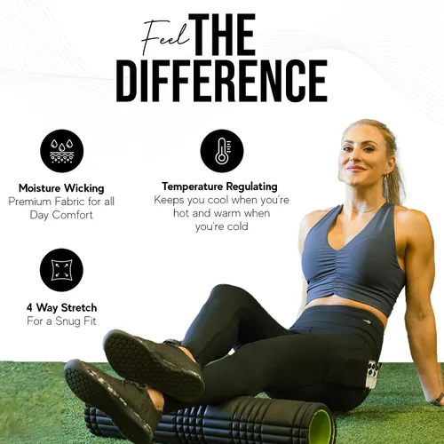 Vista 2 de CompressionZ - Leggings de compresión de cintura alta para mujer, para yoga, correr, gimnasio y entrenamiento diario, pantalones deportivos