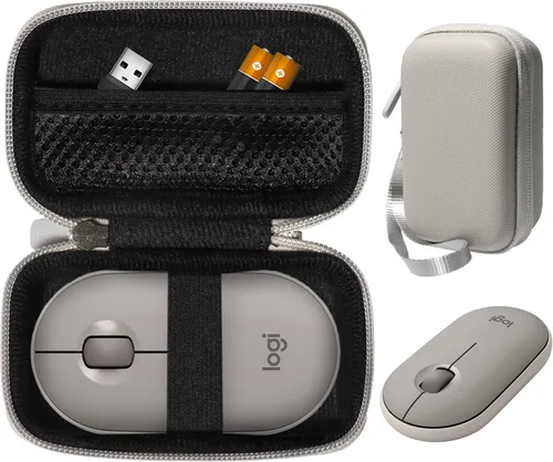 Vista 6 de Funda para ratón Logitech Pebble, Pebble M350, M355, i345 inalámbrico Bluetooth Mouse (negro)