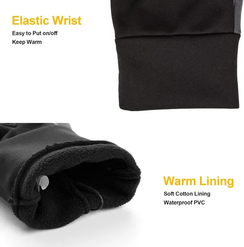 Vista 4 de Guantes de invierno para hombres y mujeres, con pantalla táctil, guantes cálidos, resistentes al agua, resistentes al viento, guantes térmicos