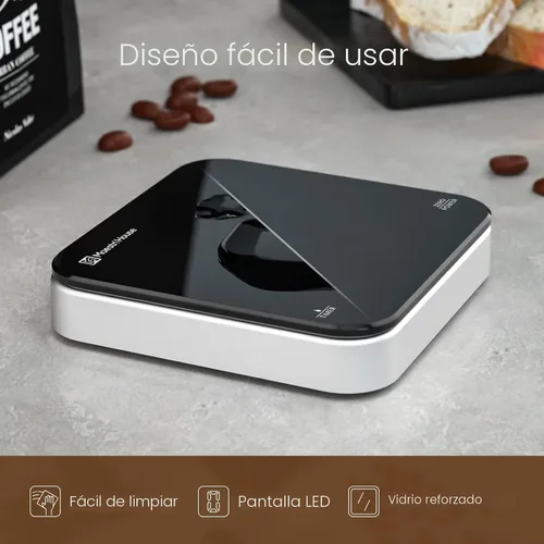 Vista 9 de Maestri House Mini Báscula de Café Kit de Barista con Peso de Calibración de 100g y Estuche de Transporte, Báscula de Espresso Recargable con Caja
