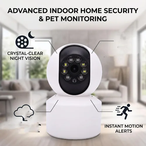 Vista 2 de Indoor Security Camera, 720P HD WiFi Home & Pet Camera