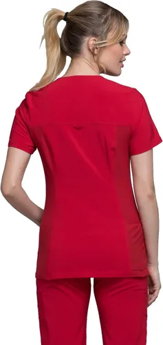 Vista 2 de Cherokee Camiseta quirúrgica de punto iflex con cuello en V para mujer