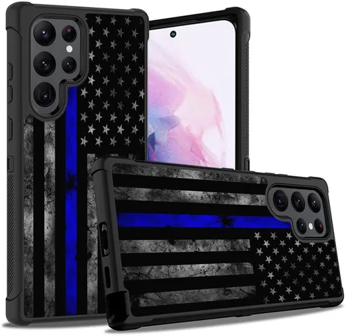 Vista 9 de Funda para Galaxy S22 Ultra, resistente 3 en 1, híbrida de plástico duro y silicona suave, a prueba de golpes, funda de protección contra caídas