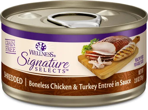 Vista 29 de Wellness CORE Signature Selects - Alimento húmedo enlatado grueso para gatos adultos, natural, rico en proteínas, sin granos, receta de carne de res