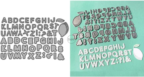 Vista 13 de DzIxY Troqueles de corte de metal con número de letras inglesas para hacer tarjetas, troquelados, troquelados, álbumes de recortes, plantillas