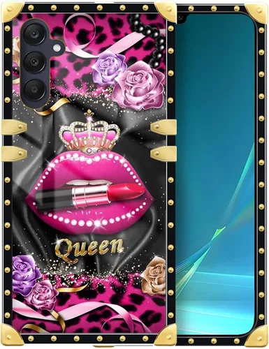 Vista 33 de Funda compatible con Samsung Galaxy A03S 4G, TPU suave de lujo y parte trasera de policarbonato duro para niñas y mujeres, funda protectora a prueba