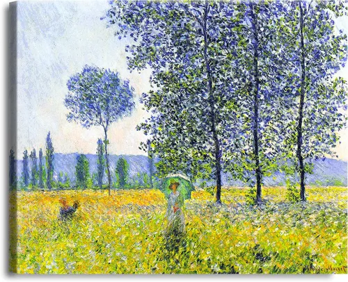 Vista 69 de A&T ARTWORK Antibes Seen from The Salis Gardens de Claude Monet Las Obras de Arte Clásico Mundial Reproducciones, Impresiones de Arte en Lienzo
