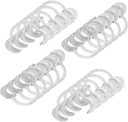 Vista 7 de EZGO 20 piezas (tamaño L) para blanquear los dientes en forma de C, abridor de boca dental desechable, retractor de mejillas de labios dentales