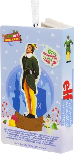 Vista 2 de Hallmark Adorno Navideño de Plástico Estuche de Casete de Video Retro de la Película Elf