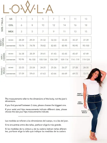 Vista 3 de LOWLA Colombian Jeans for Women Removable Butt Lift Pads Pantalones de Mujer