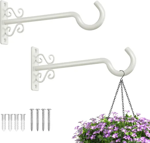 Vista 15 de BOLITE Colgadores de plantas, soportes colgantes de 6 pulgadas para plantas al aire libre o interior, ganchos de pared para colgar comederos