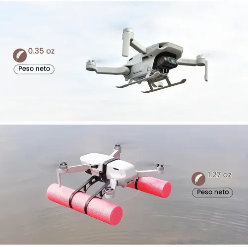 Vista 2 de Mini tren de aterrizaje 4K pierna y tren de aterrizaje de agua para DJI Mini 2 SE/Mini 2/Mavic Mini/Mini SE/Mini 4K Accesorios, Extensor Plegable