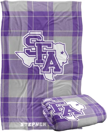 Vista 178 de LOGOVISION St John's University Campus Plaid Spirit Silky Touch Manta súper suave 36 x 58 pulgadas