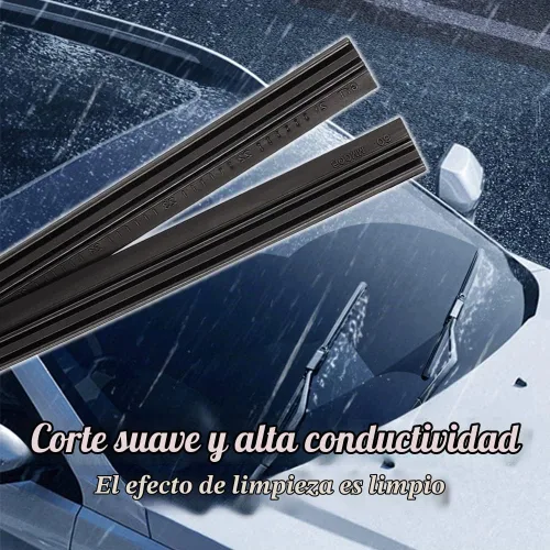 Vista 5 de 4 piezas de 81 cm ajustables Tiras de limpiaparabrisas para coche DIY - Premium y fáciles de reemplazar Tiras de limpiaparabrisas sin brazo