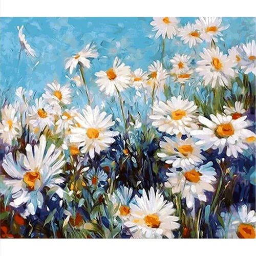 Vista 11 de Pintura por números para adultos, 16 x 20 pulgadas, pintura acrílica por números para adultos, principiantes, niños, Calavera Girl Kit de pintura