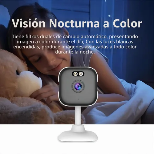 Vista 4 de EVERSECU 5Ghz Wired WiFi Camera 2K, Indoor Home Security Cameras for Baby/Elder/Dog/Pet Camera with Phone app,24/7 SD Card Storage, Compatible with