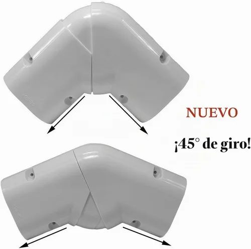 Vista 6 de Kit de embellecedores de PVC para aparatos de aire acondicionado split y bombas de calor pequeñas