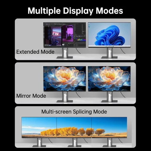 Vista 4 de Cable DisplayPort a HDMI de 4K a 240Hz de 3.3 pies - 8K a 60Hz 2K a 480Hz, fuente DP1.4 activa unidireccional a pantalla HDMI 2.1, compatible