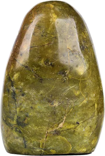 Vista 11 de AMOYSTONE Piedra de preocupación pulida de ópalo verde natural para aliviar la ansiedad, piedra preciosa de reiki de cristal curativo de mano