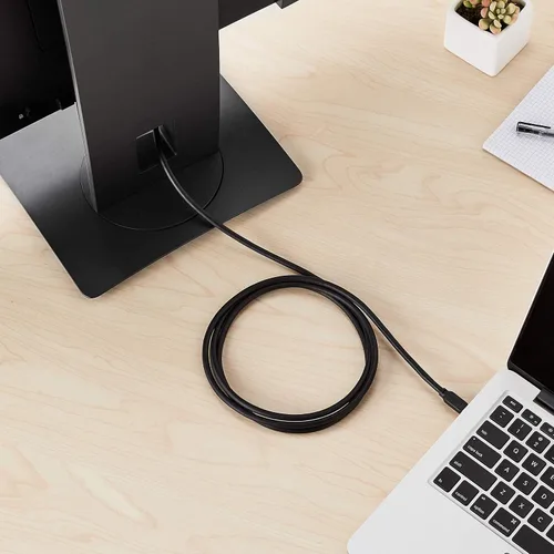 Vista 7 de Amazon Basics Cable de pantalla Mini DisplayPort a DisplayPort, 4Kx2K, conectores chapados en oro, 6 pies, negro