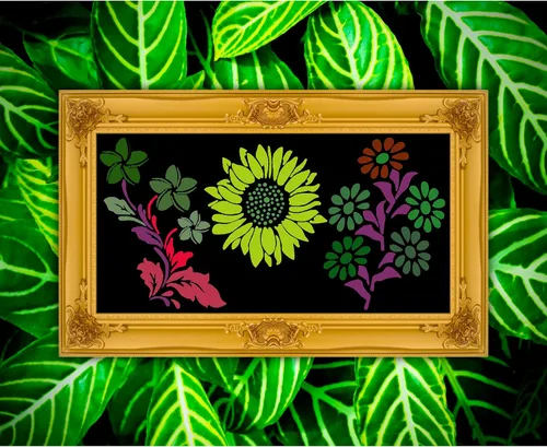 Vista 7 de Sotpot 16 plantillas de flores para dibujar flores grandes, plantillas de pintura, plantillas de bricolaje para pared de madera, decoración del hogar