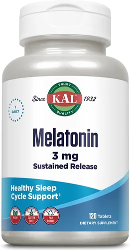 Vista 5 de KAL Tabletas de melatonina de 3 mg, 60