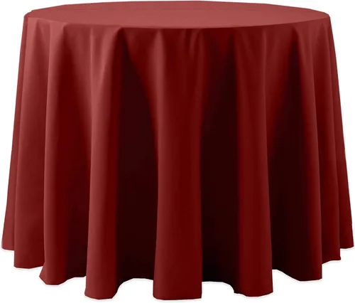 Vista 28 de Ultimate Textile Cotton-Feel - Mantel redondo de 90 pulgadas para comedor, color berenjena, color morado