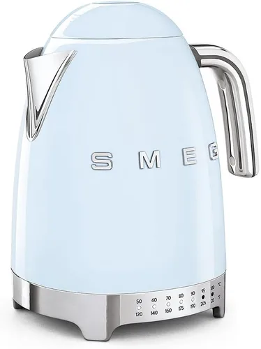 Vista 6 de SMEG Hervidor eléctrico de temperatura variable de 7 tazas, estética de estilo retro con tecnología avanzada, acero inoxidable, 1400 W, 120 V, base