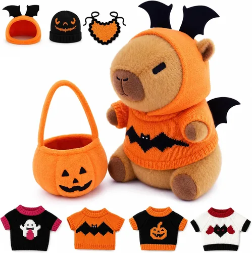 Vista 14 de Capybara - Juguete de peluche, color negro, 10.2 pulgadas
