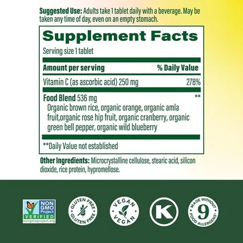 Vista 2 de MegaFood Complex C - Suplemento vegano de apoyo inmunológico de vitamina C, suplemento de vitamina C hecho con alimentos reales, incluyendo naranja