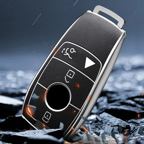 Vista 5 de Funda inteligente de TPU suave de alta calidad con correa para llave compatible con Mercedes-Benz A, C, E, S, CLA, CLS, GLA, GLB, GLC, GLE, GLS, G