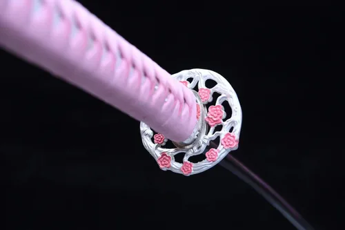Vista 5 de Katana hecha a mano para niña, espada samurái japonesa real Catanas Japonesas Reales