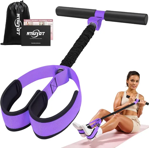 Vista 12 de Pedal Resistance Band with Handle, Upgraded Durable Thickened Latex Tubes and Soft Foam Fabric Foot Pedal, Sit Up Exercise Equipment for Abdomen