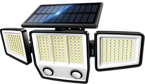 Vista 15 de MDCMDCM Luces solares para exteriores con sensor de movimiento, impermeables, 3000 lúmenes, 3 modos, luces de seguridad para exteriores, iluminación
