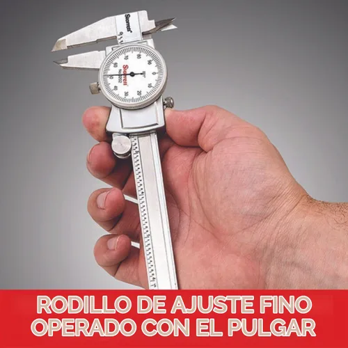 Vista 4 de Starrett Calibrador de dial, bisel ajustable, rango de 0-6 pulgadas, grado