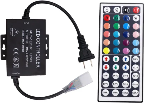 Vista 8 de 110-120V 1500W 23Key RF Control remoto LED Dimmer para 5050 LED Neon Rope Light, 0.236 in