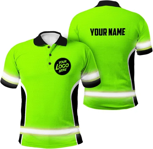 Vista 20 de Uniform Company - Polo reflectante de alta visibilidad para hombres y mujeres, polo de seguridad, ropa de trabajo para trabajadores