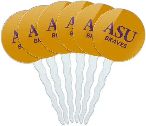 Vista 144 de Abilene Christian - Juego de 6 palillos para cupcakes con logotipo secundario