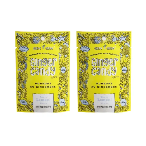 Vista 5 de Gem Gem Caramelo de jengibre masticable totalmente natural, 1.25 oz (paquete de 2) (jengibre)