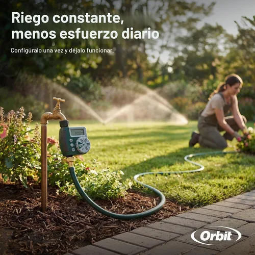 Vista 9 de Orbit 62061Z temporizador de manguera de riego digital programable de 1 salida Funciona con pilas con pantalla LCD, retardo de lluvia integrado