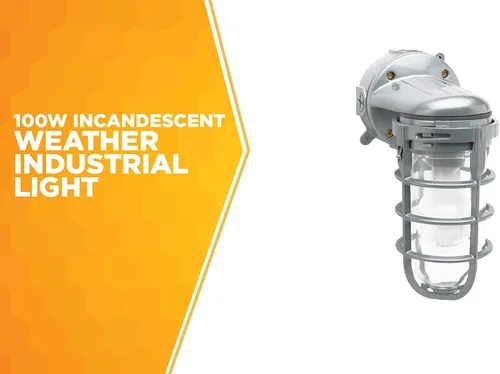 Vista 7 de Woods L1707SV Luz industrial incandescente tradicional de 150 W, con soporte para pared, plateada, grande