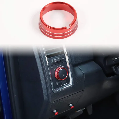 Vista 17 de Voodonala para Dodge RAM - Cubierta de perilla selectora de ajuste de interruptor de faro delantero de aluminio para Dodge RAM 2010-2017, accesorios