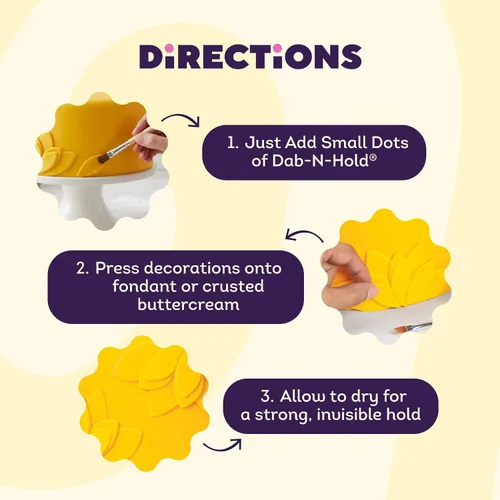 Vista 7 de Adhesivo comestible "Dab-N-Hold" de Wilton, Transparente